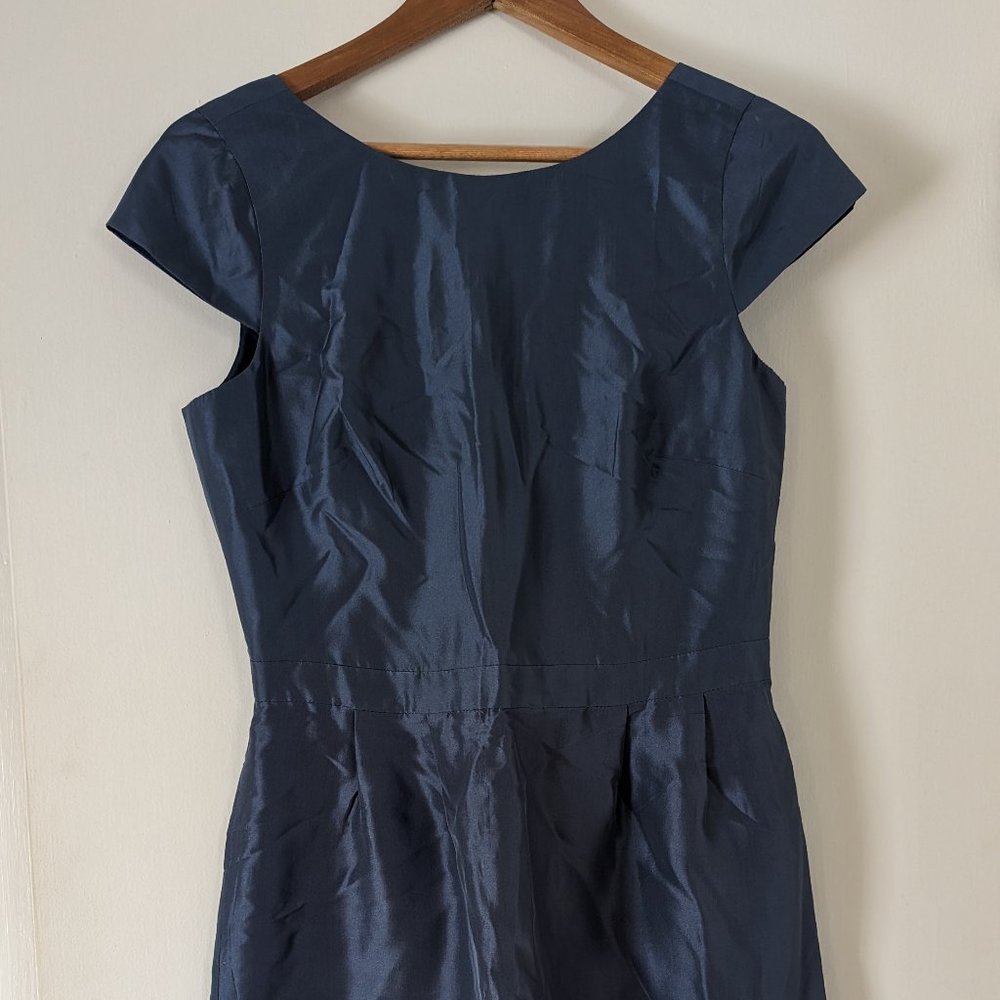 J. Crew Blue Silk Occasion Dress